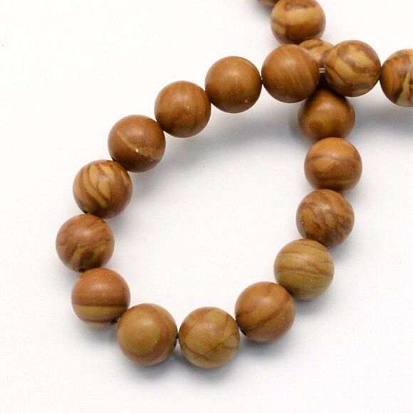 6-6.5MM Tiger Skin Jasper Beads-ONE Gemstone Bead Strand-Jewelry Supplies NWT - Picture 2 of 2